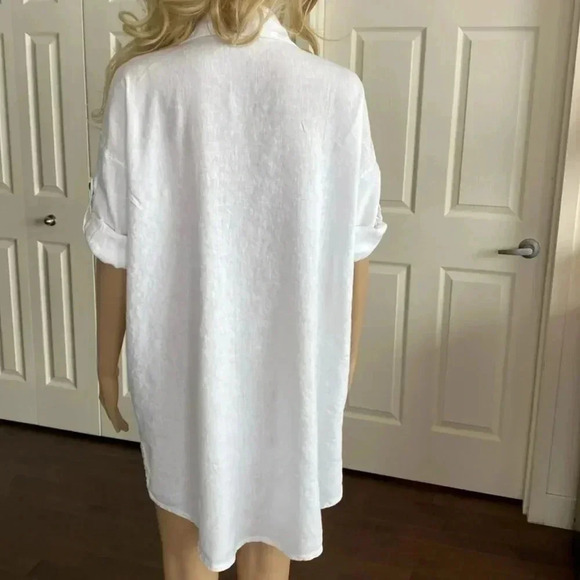 FROCCELLA  100% linen tunic blouse - Picture 5 of 11